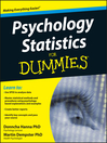 Psychology Statistics For Dummies (eBook)